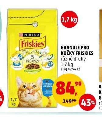 Granule pro kočky Friskies 1,7 kg