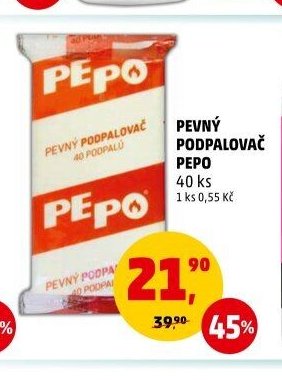 Pevný podpalovač Pepo
