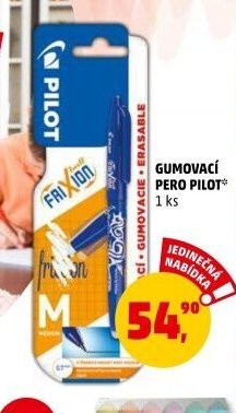 Gumovací pero Pilot 1 ks