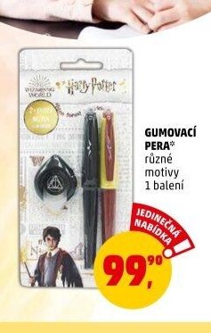 Gumovací pera Harry Potter různé motivy 1 balení
