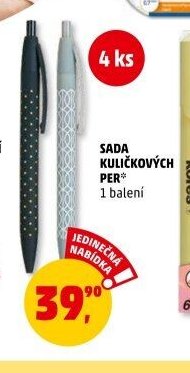 Sada kuličkových per 1 balení