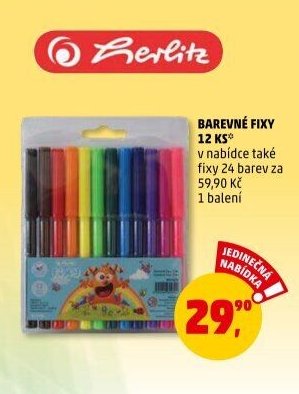 Barevné fixy 12 ks