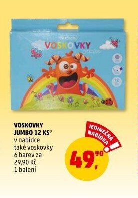 Voskovky Jumbo 12 ks