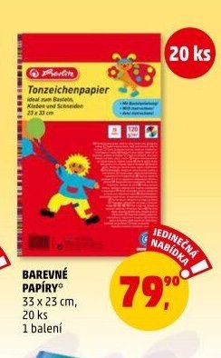 Barevné papíry 20 ks