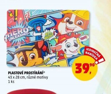 Plastové prostírání