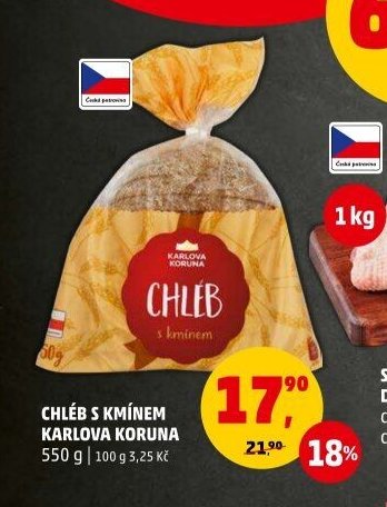 CHLÉB S KMÍNEM KARLOVA KORUNA