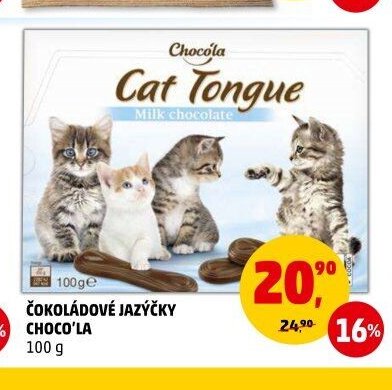 Čokoládové jazýčky Choco'la