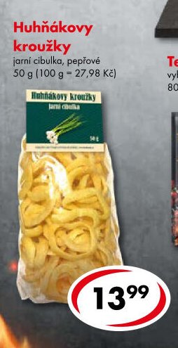 Huhňákovy kroužky jarní cibulka, pepřové