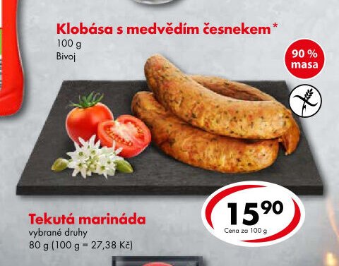 Klobása s medvědím česnekem