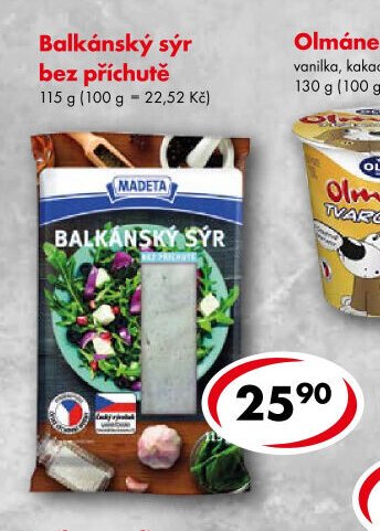 Balkánský sýr bez příchutě