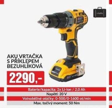 AKU VRTAČKA S PŘÍKLEPEM BEZUHLÍKOVÁ