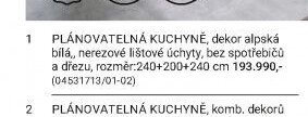 PLÁNOVATELNÁ KUCHYNĚ, dekor alpská bílá, nerezové lištové úchyty, bez spotřebičů a dřezu, rozměr: 240+200+240 cm - Möbelix akcniletaky.com