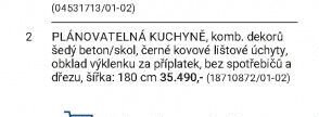 PLÁNOVATELNÁ KUCHYNĚ, komb. dekorů šedý beton/skol, černé kovové lištové úchyty, obklad výklenku za příplatek, bez spotřebičů a dřezu, šířka: 180 cm - Möbelix akcniletaky.com