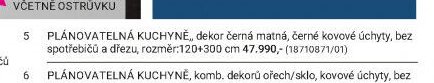 PLÁNOVATELNÁ KUCHYNĚ, dekor černá matná, černé kovové úchyty, bez spotřebičů a dřezu, rozměr: 120+300 cm - Möbelix akcniletaky.com