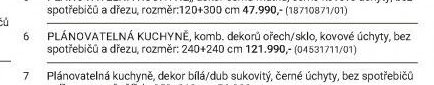 PLÁNOVATELNÁ KUCHYNĚ, komb. dekorů ořech/sklo, kovové úchyty, bez spotřebičů a dřezu, rozměr: 240+240 cm - Möbelix akcniletaky.com