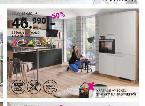 Plánovatelná kuchyně, kombinace dekorů matná černá/matná bílá - Möbelix akcniletaky.com