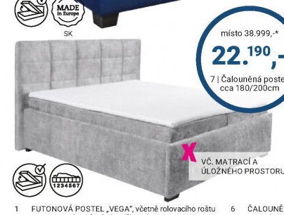 Čalouněná postel - Möbelix akcniletaky.com