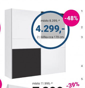 Šatní skříň 2 - Möbelix akcniletaky.com