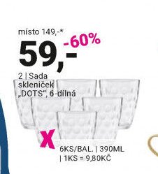 Sada skleniček DOTS - Möbelix akcniletaky.com