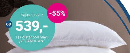 Polštář pod hlavu VEGANDOWN - Möbelix akcniletaky.com