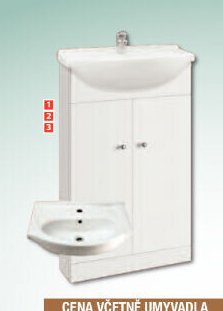 Skříňka s umyvadlem PARMA (45-84x44x38, 55-84x55x43, 65-84x65x44) - UNI HOBBY akcniletaky.com