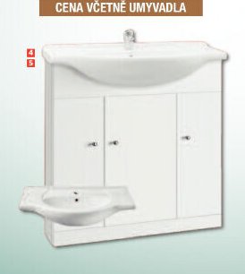 Skříňka s umyvadlem PARMA (75-84x75x48, 85-84x85x50) - UNI HOBBY akcniletaky.com
