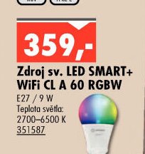 Zdroj sv. LED SMART+ WiFi CL A 60 RGBW - UNI HOBBY akcniletaky.com