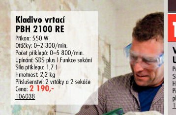 Kladivo vrtací PBH 2100 RE - UNI HOBBY akcniletaky.com