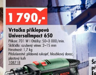 Vrtačka příklepová UniversalImpact 650 - UNI HOBBY akcniletaky.com