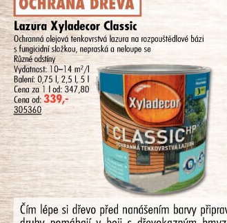 Lazura Xyladecor Classic - UNI HOBBY akcniletaky.com