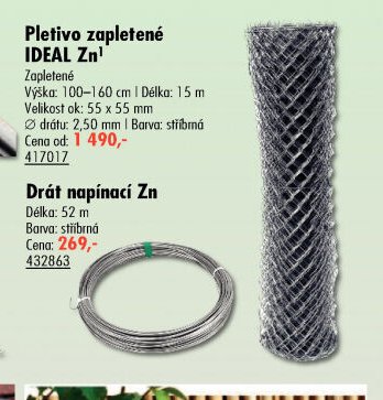 Pletivo zapletené IDEAL Zn - UNI HOBBY akcniletaky.com