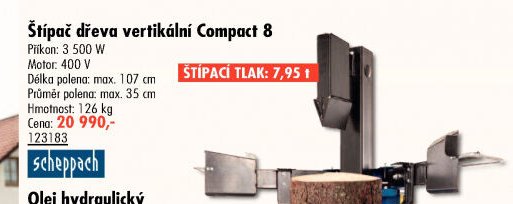 Štípač dřeva vertikální Compact 8 - UNI HOBBY akcniletaky.com