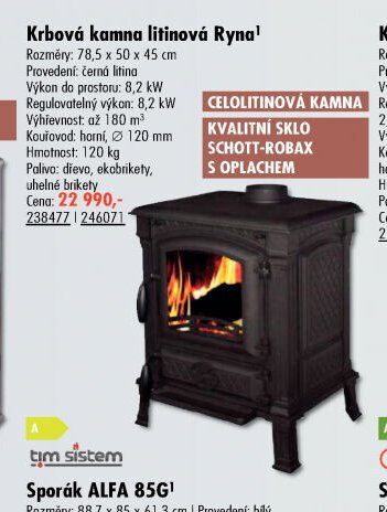 Krbová kamna litinová Ryna - UNI HOBBY akcniletaky.com