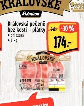 Královská pečeně bez kosti - plátky