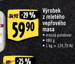 Výrobek z mletého vepřového masa