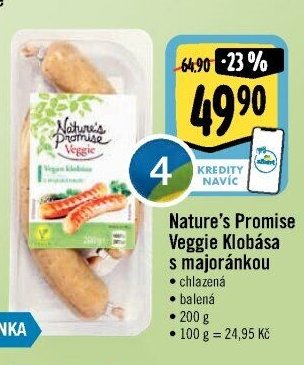 Nature's Promise Veggie Klobása s majoránkou