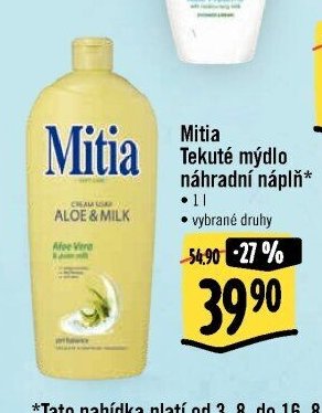 Mitia Tekuté mýdlo náhradní náplň
