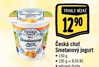 Jogurt smetanový ochucený Česká chuť