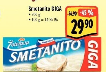 Sýr tavený Smetanito Želetava