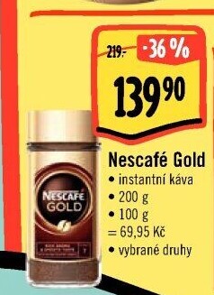 Instantní kávy Nescafé Gold