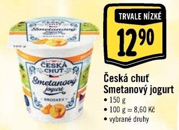 Jogurt smetanový ochucený Česká chuť
