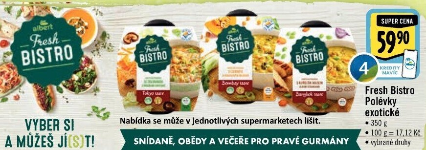 Polévky Albert Fresh Bistro