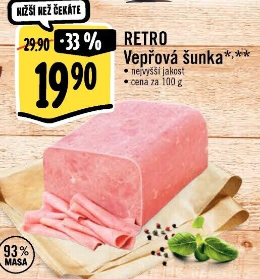 Šunka vepřová nejvyšší jakosti Albert Retro