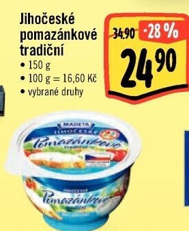 Tradiční pomazánkové Jihočeské Madeta