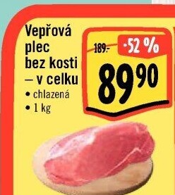 Vepřová plec bez kosti