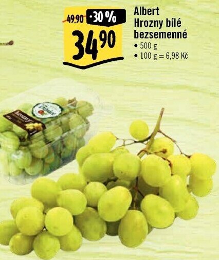 Hrozny bílé bezsemenné Albert