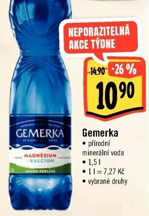 Minerální voda Gemerka