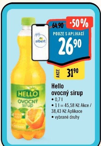 Sirup Extra hustý Hello