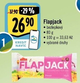 Tyčinka bez lepku Flapjack Wholebake