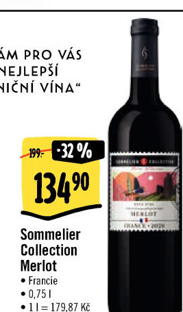 Víno Merlot Sommelier Collection
